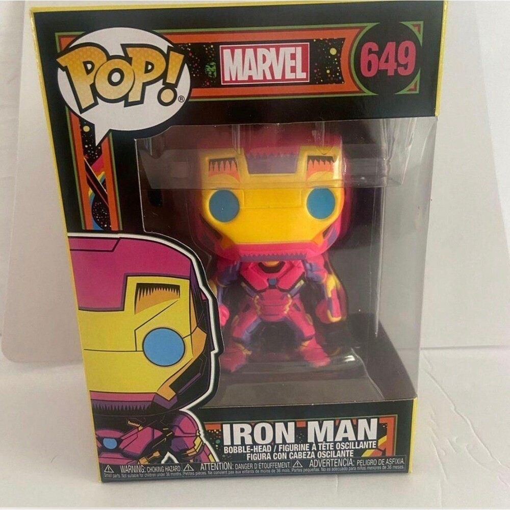 Funko Pop Marvel: Black Light Iron Man #649
